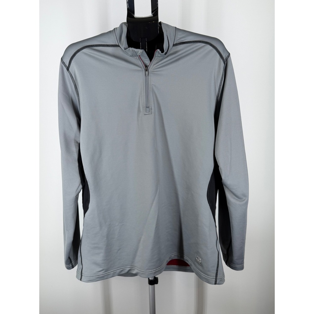 Nike Pro Combat Hyperwarm Dri-Fit Max Mens XXL Gray Quarter Zip Pullover Fitted